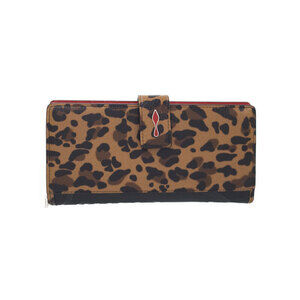 Christian Louboutin PALOMA Leopard Bi fold Long Wallet